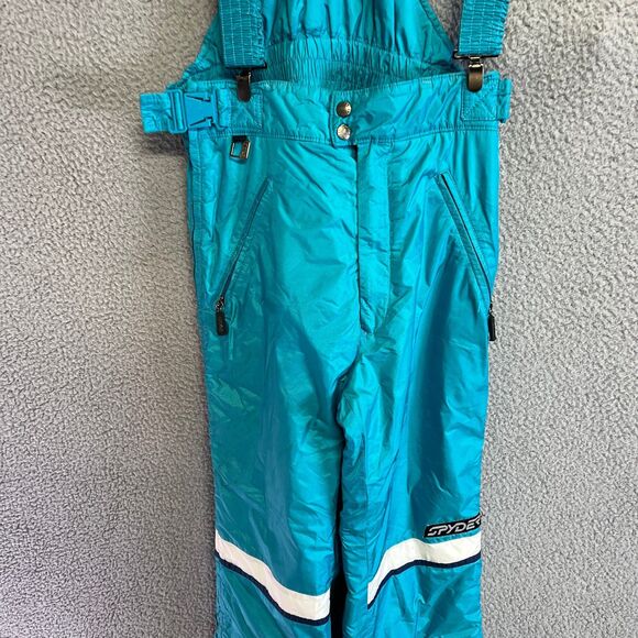 Spyder Ski Bib Pant Men S Teal Suspenders Snow Thinsulate Insulation Entrant VTG - Picture 2 of 16